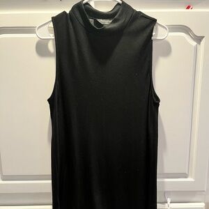 Banana republic Black Mock Sleeveless Turtleneck Top
